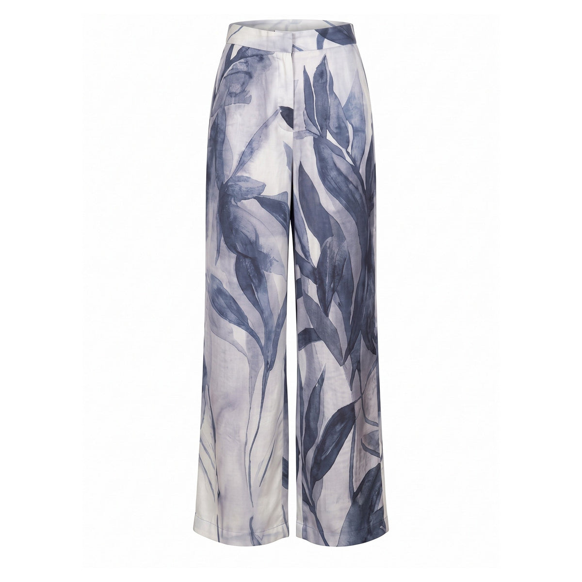 IEVA - Grey Floral Straight-Leg Trousers, buy at DOORS NYC