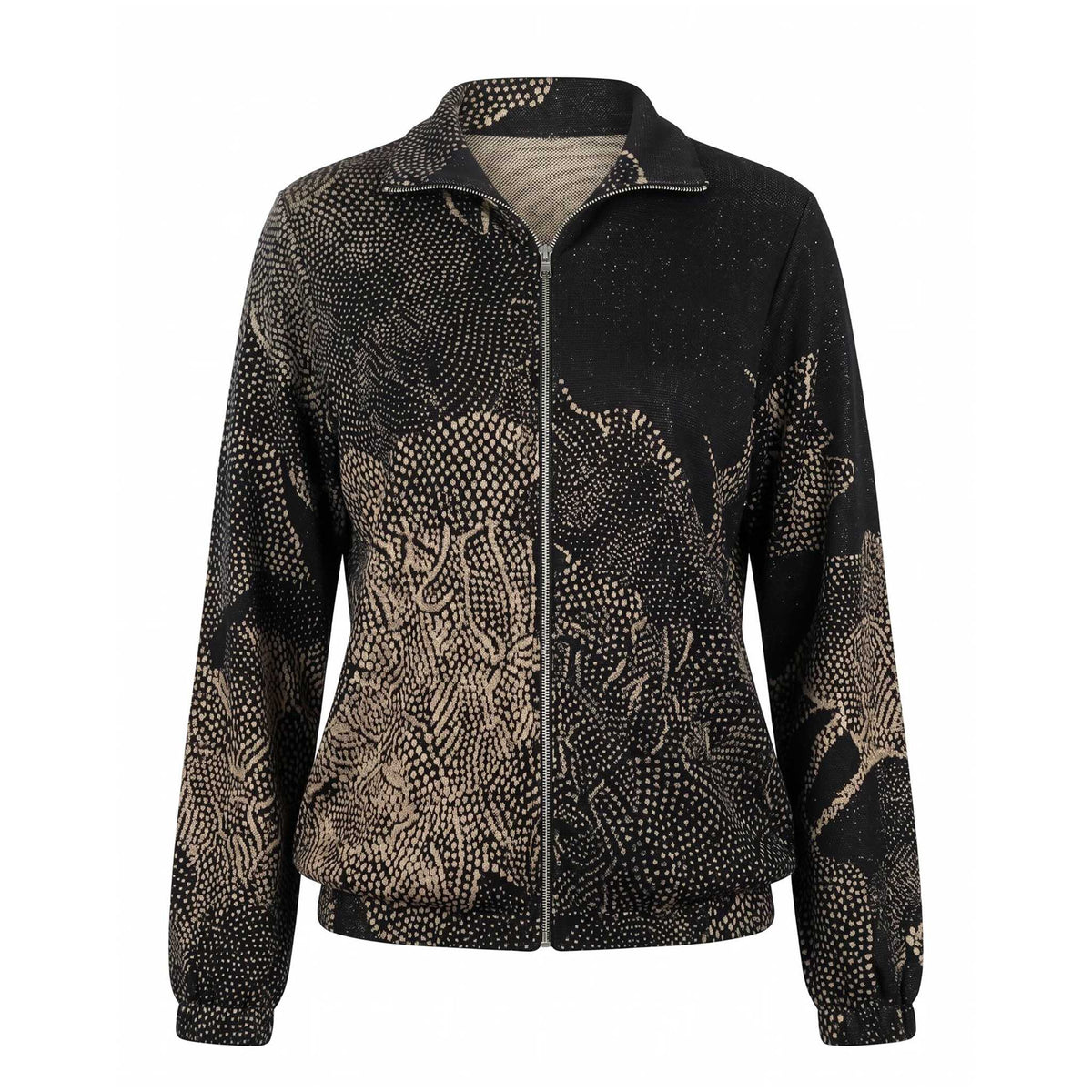 IEVA - Charcoal Grey Rust Zip-Front Top, buy at DOORS NYC