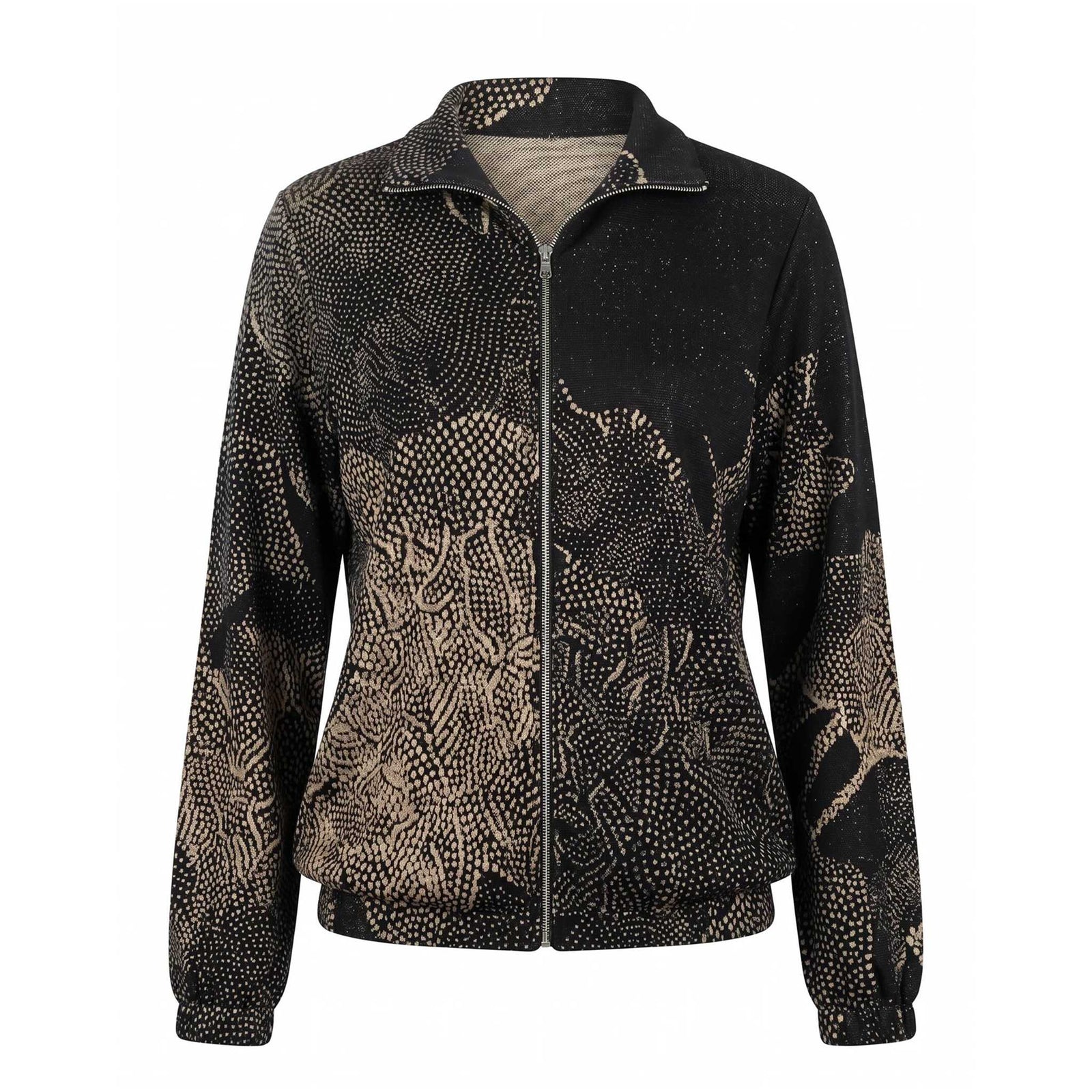 IEVA - Charcoal Grey Rust Zip-Front Top, buy at DOORS NYC