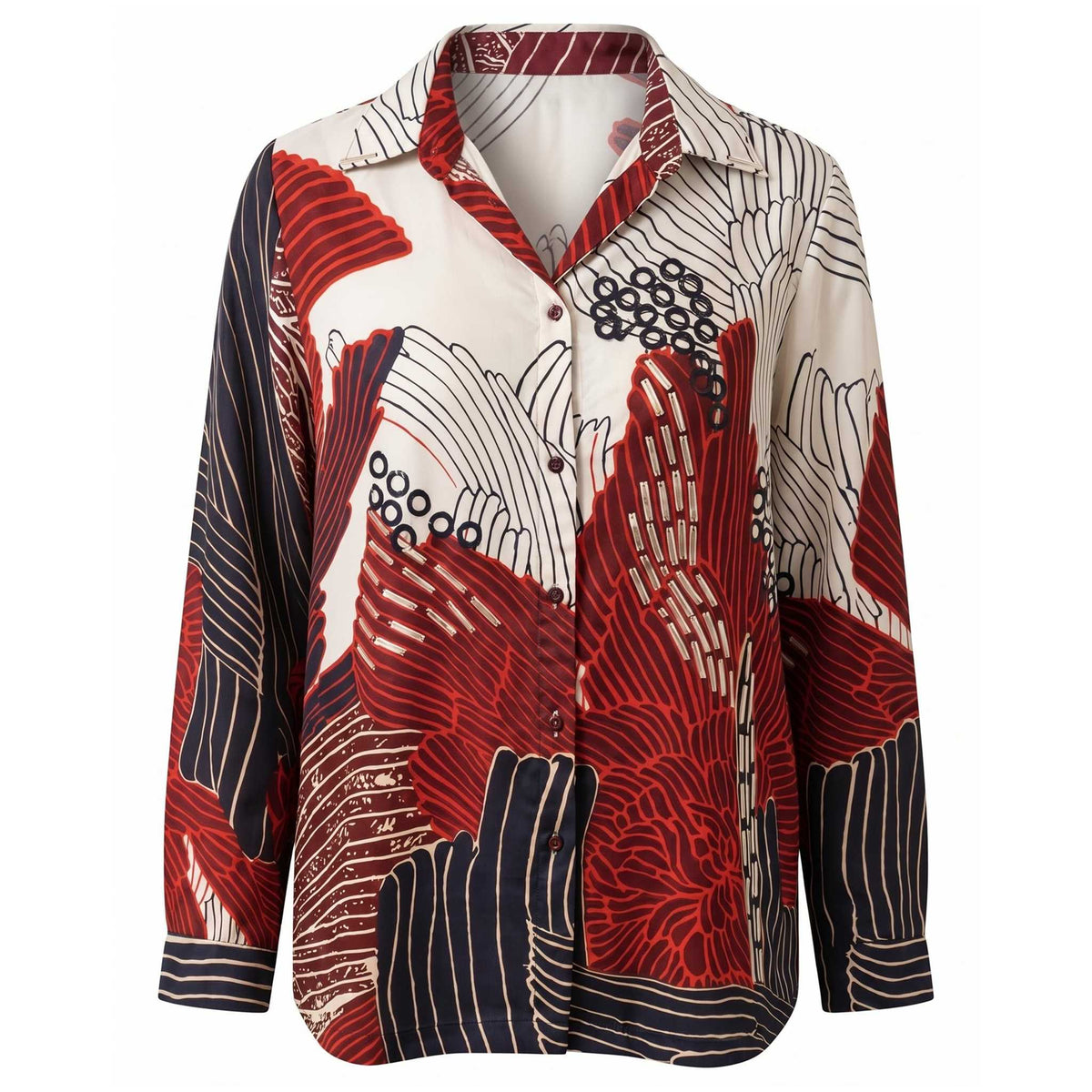 IEVA - Soft Red Sequin-Embellished Shirt, buy at DOORS NYC
