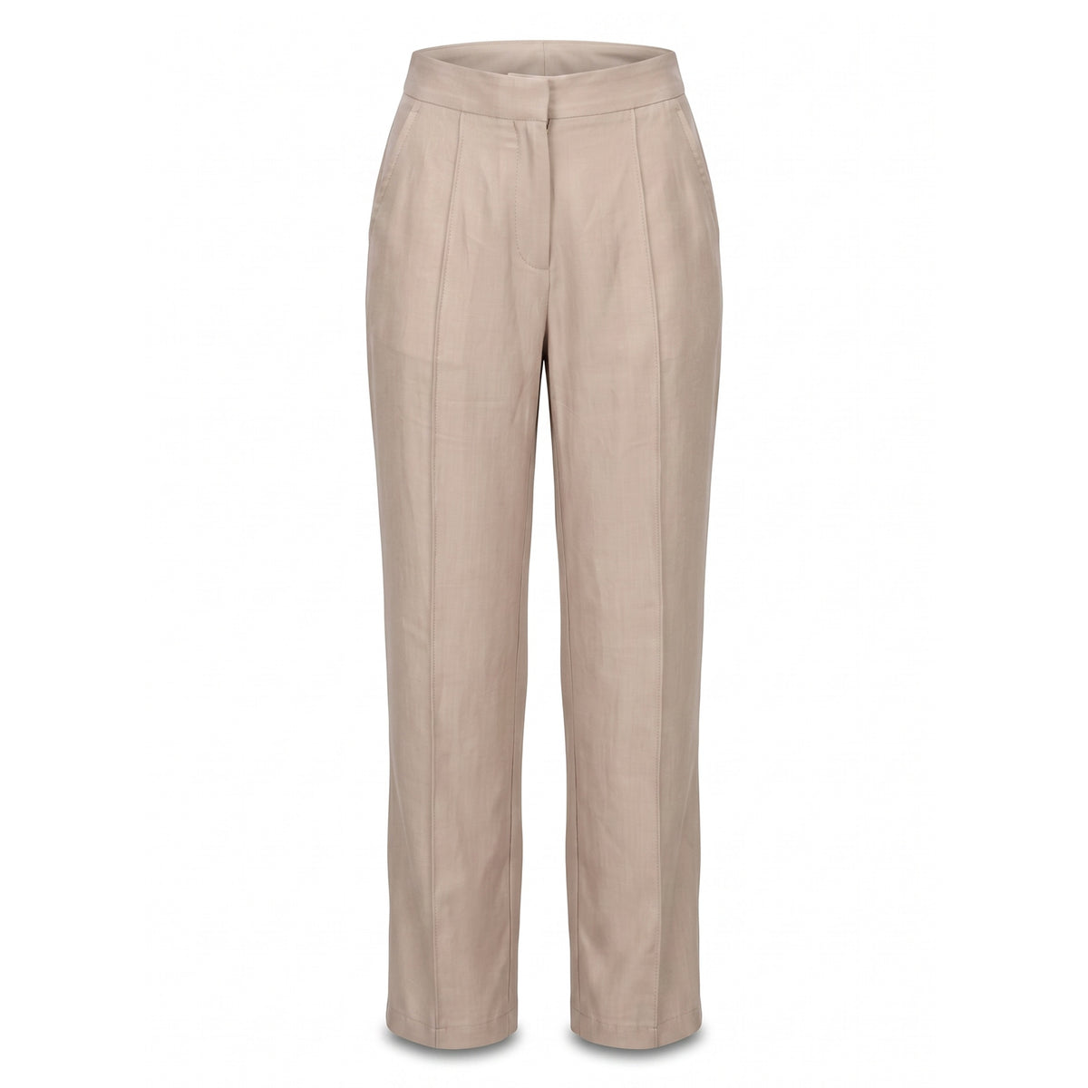 Dusty Rose Straight-Leg Trousers