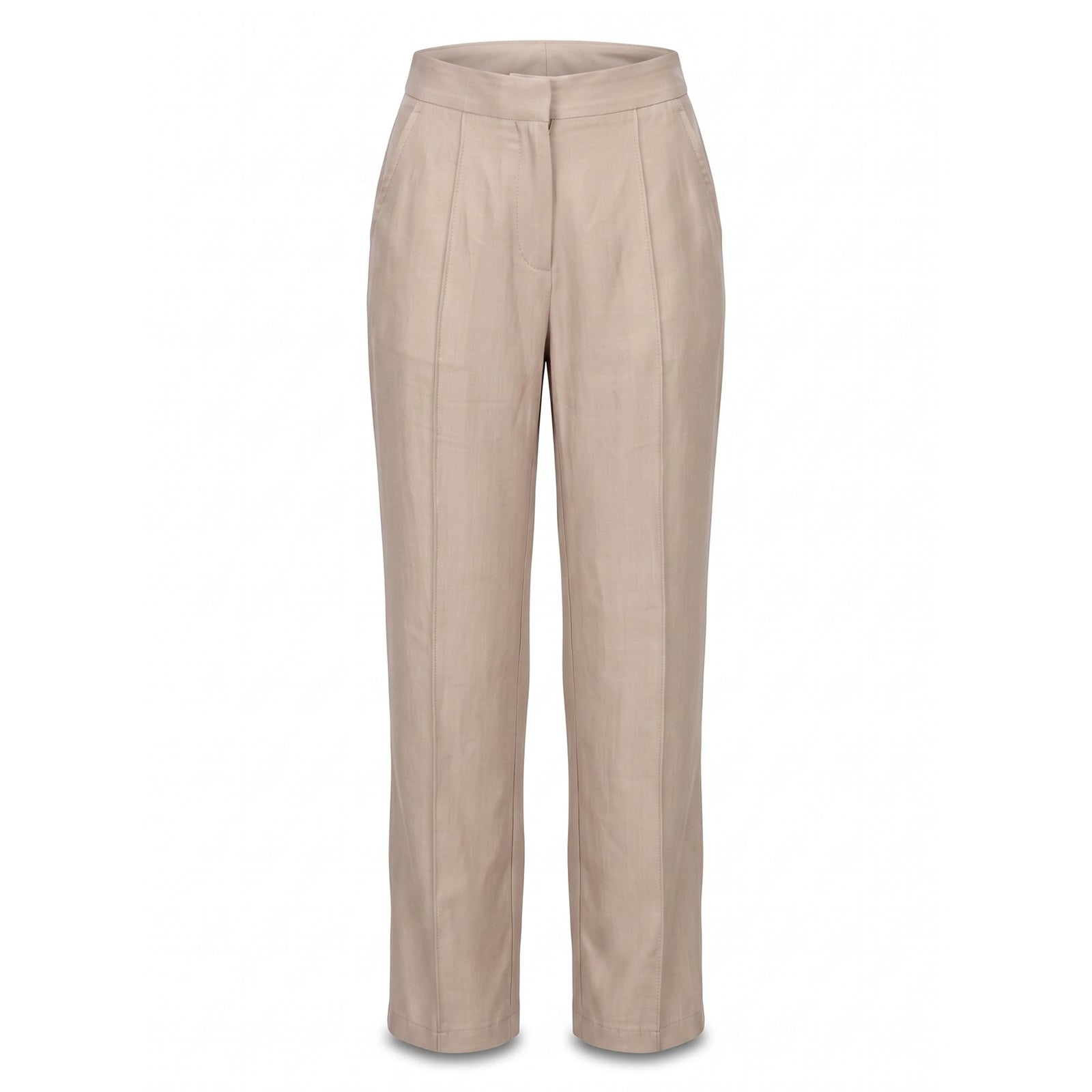 Dusty Rose Straight-Leg Trousers