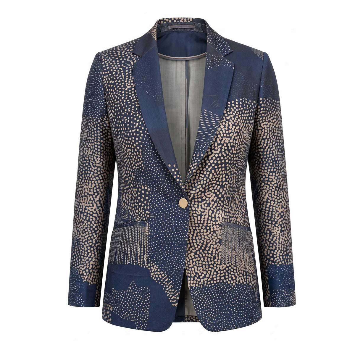 IEVA - Charcoal Grey Rust Embellished Blazer, buy at DOORS NYC