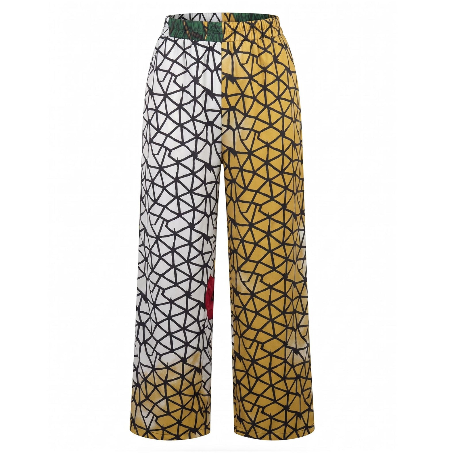 Olive Green Ivory Fluid Trousers