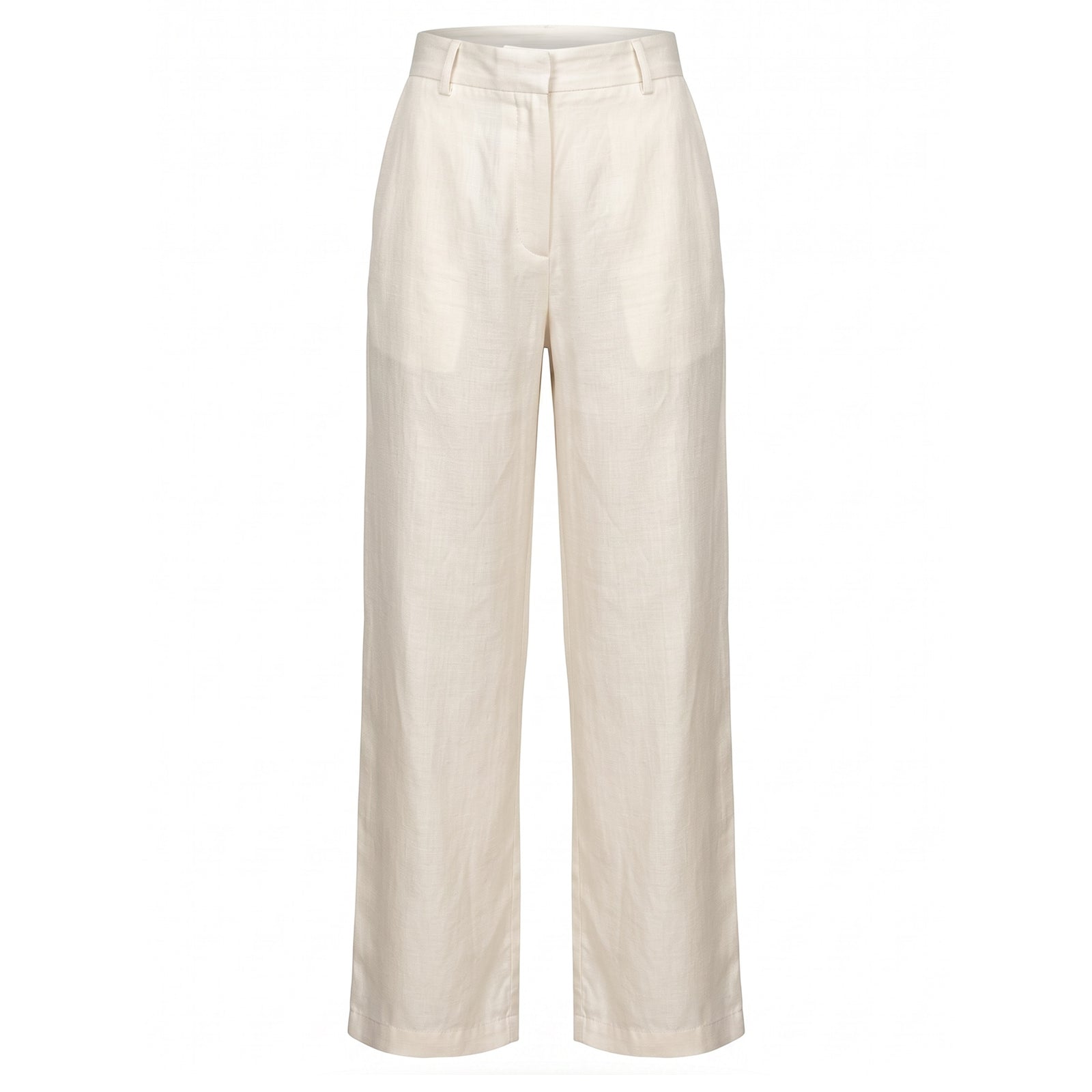 Ivory Sky Blue Straight-Leg Trousers