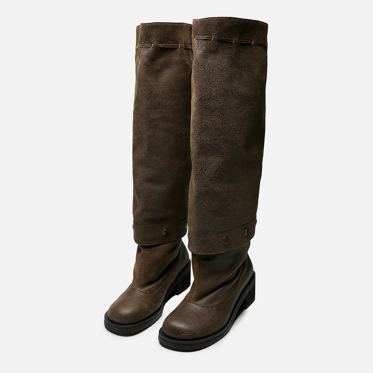 Brown Textured Convertible Multi-
Wear Boots