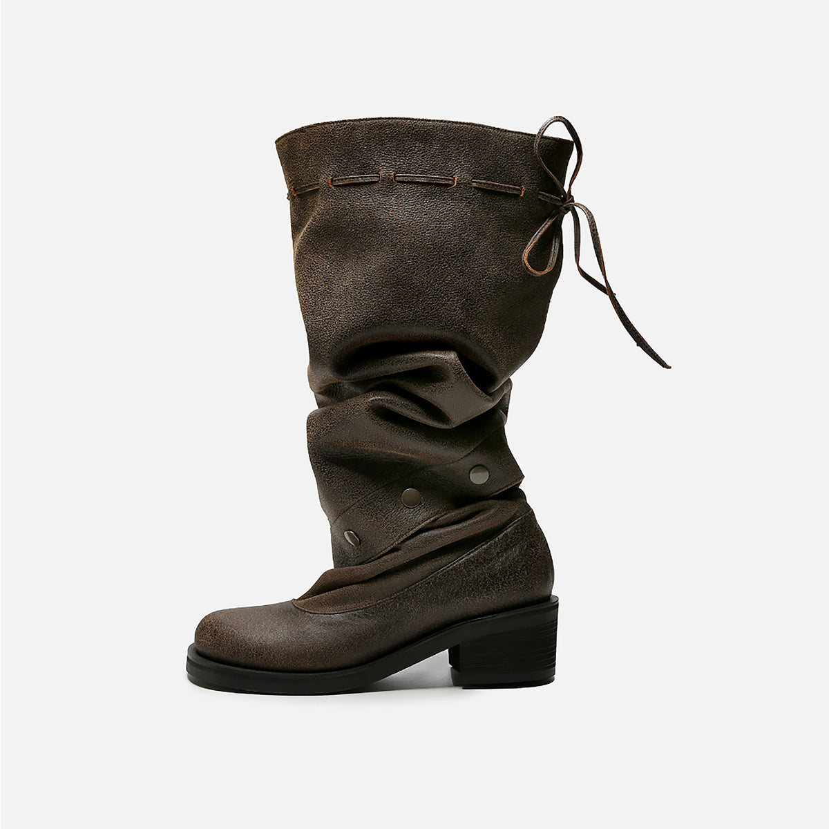 Brown Textured Convertible Multi-
Wear Boots