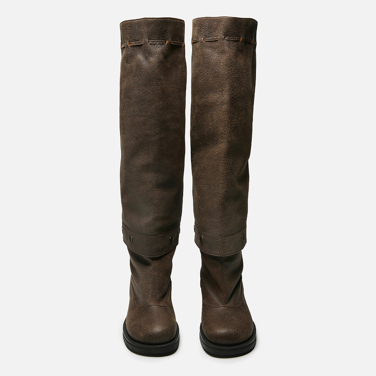 Brown Textured Convertible Multi-
Wear Boots