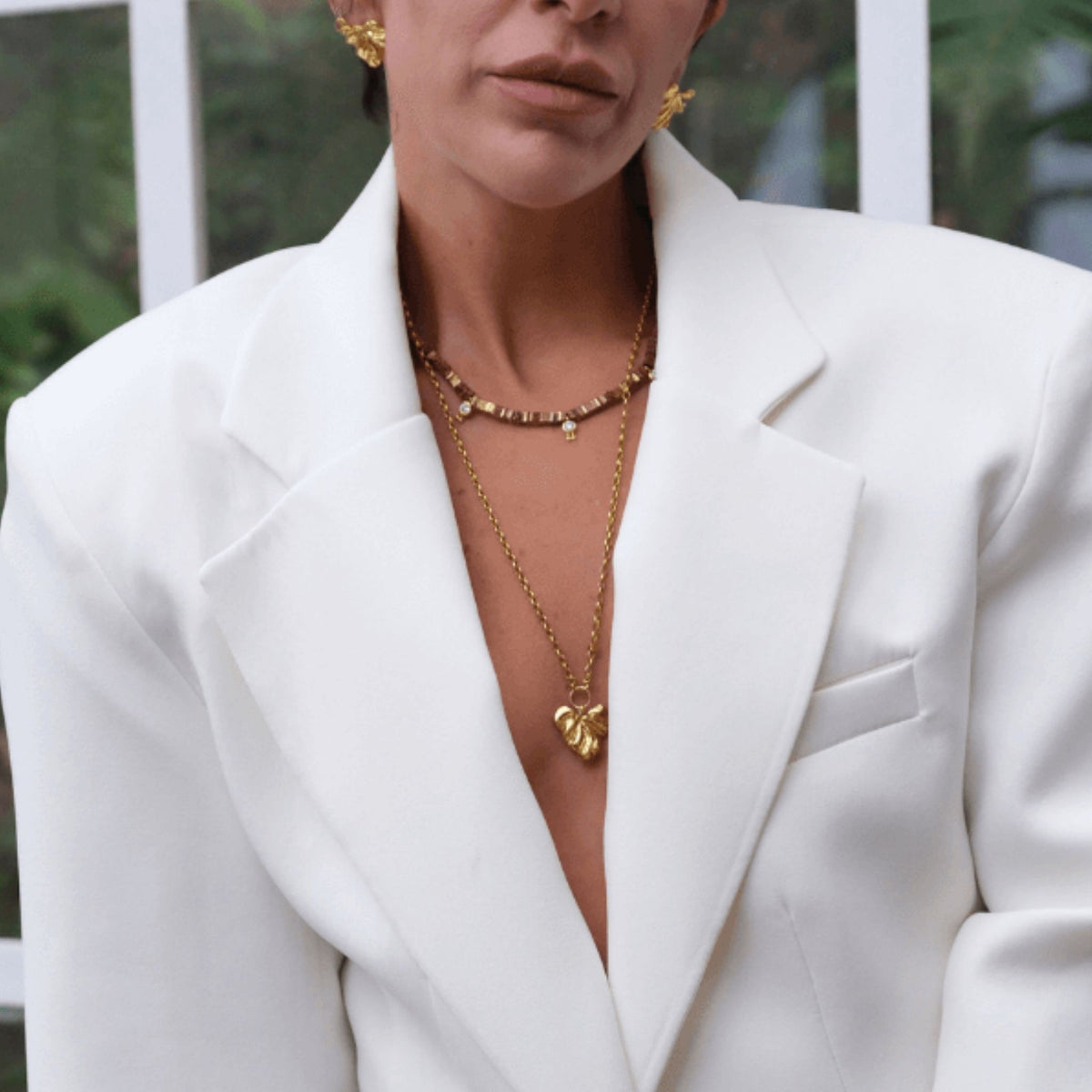 LINYA JEWELRY - Hematite Stone Necklace, buy at DOORS NYC