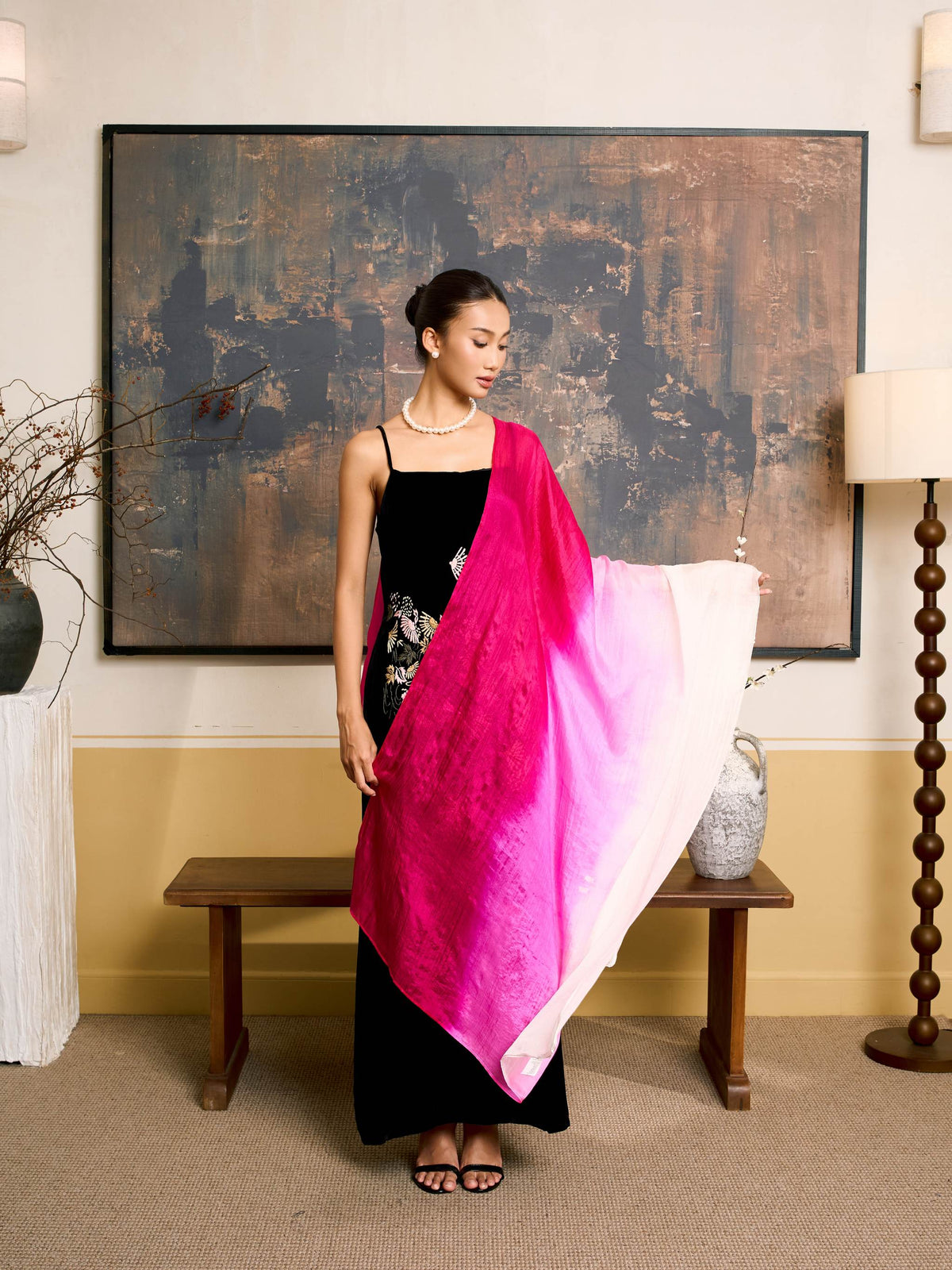 Hot Pink Ombre Scarf