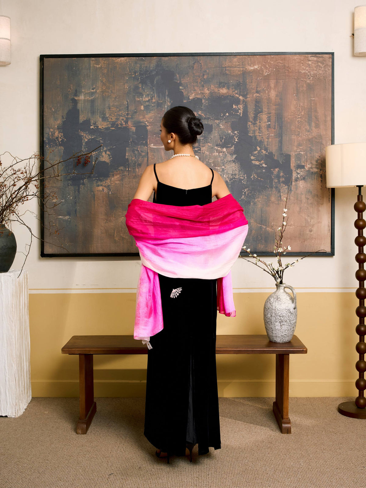 Hot Pink Ombre Scarf