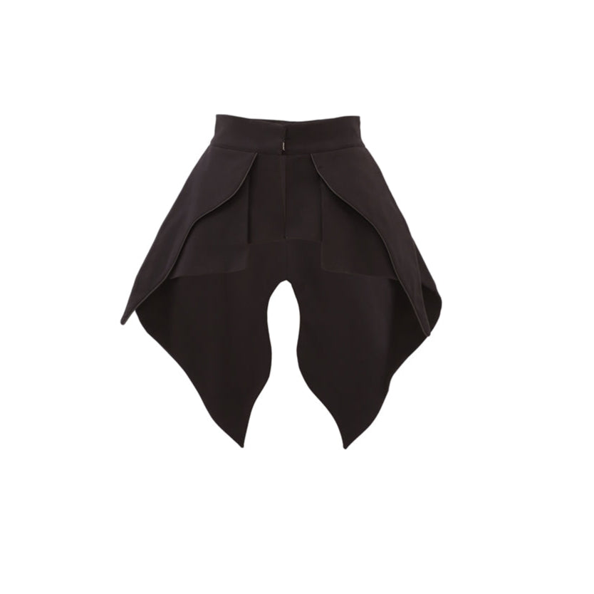 JULIA ALLERT - Peplum Belted Dress | Black buy at doors.nyc