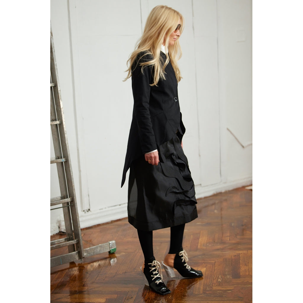 JULIA ALLERT - Blazer With Curved Hem | Black, buy at DOORS NYC