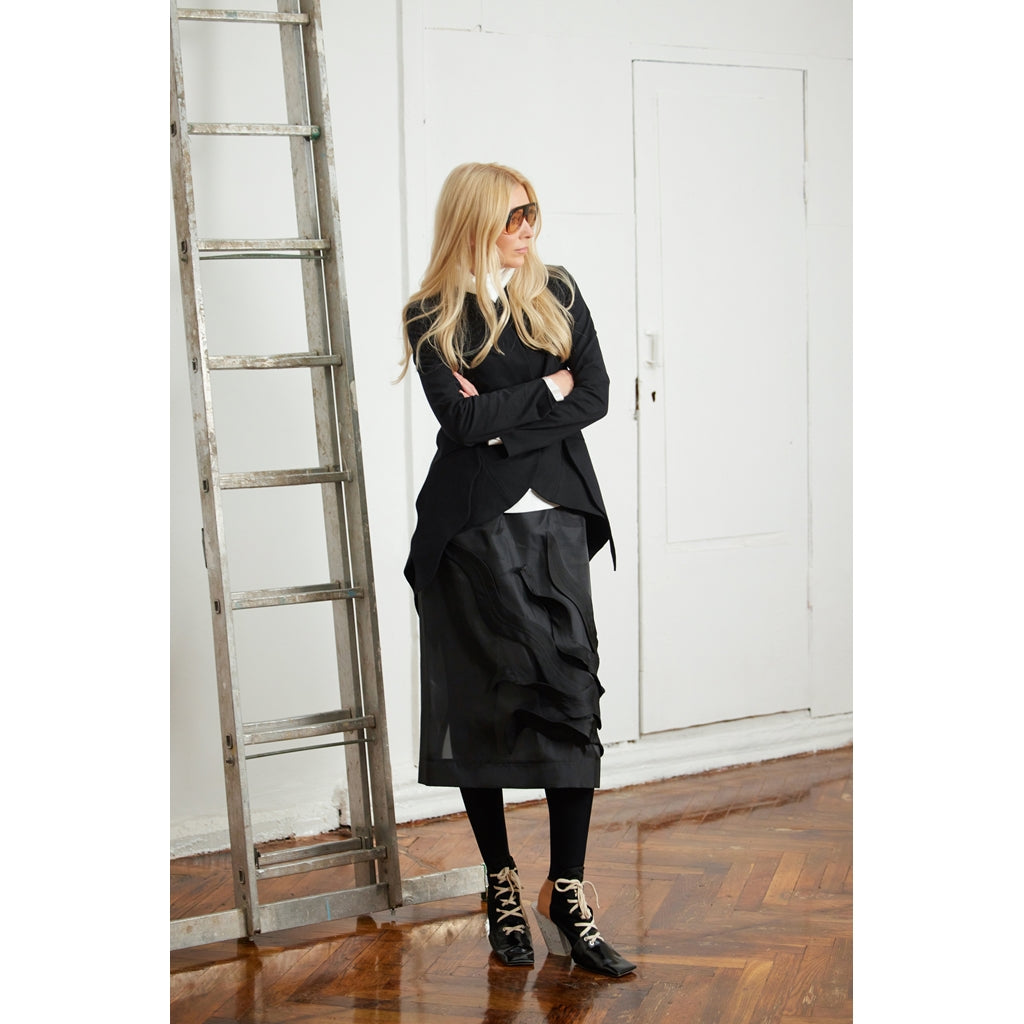 JULIA ALLERT - Blazer With Curved Hem | Black, buy at DOORS NYC