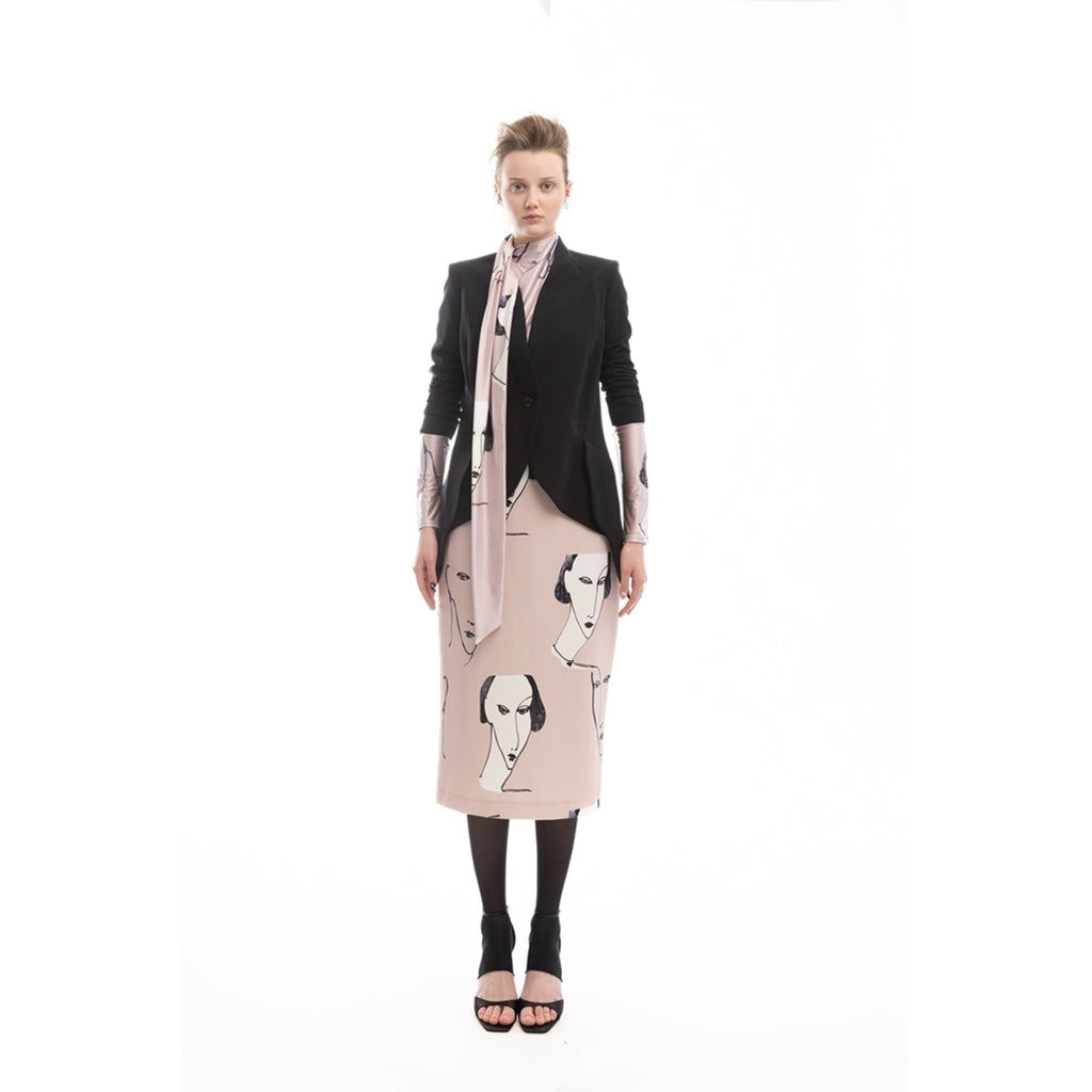 Blazer With Curved Hem | Black