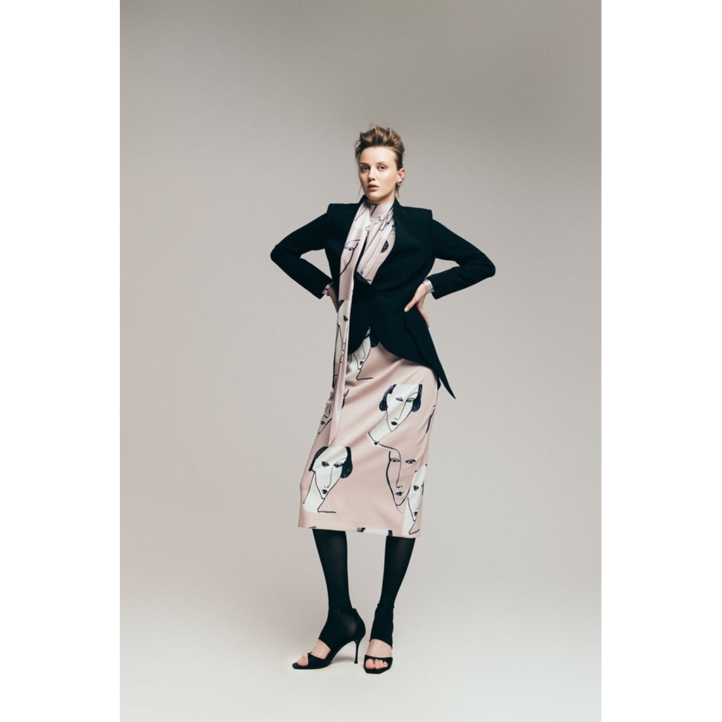 Blazer With Curved Hem | Black