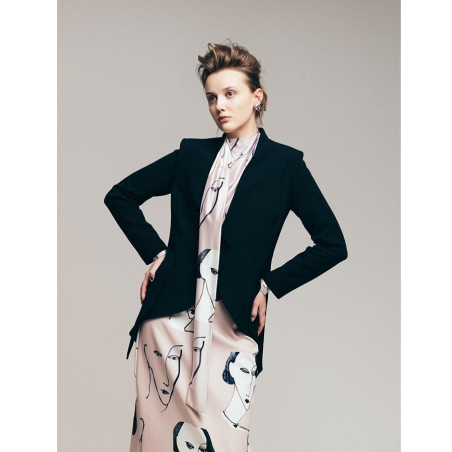 JULIA ALLERT - Blazer With Curved Hem | Black, buy at DOORS NYC