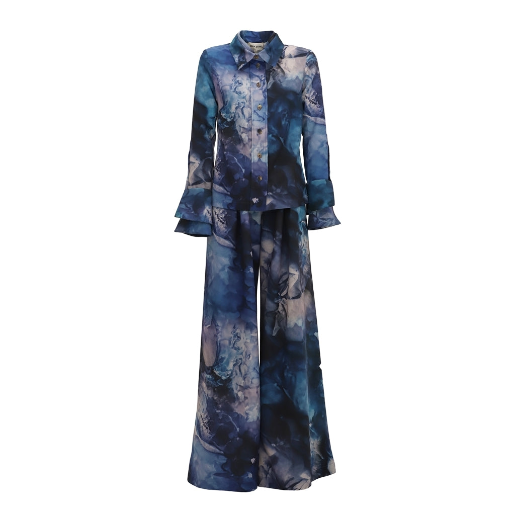 JULIA ALLERT -Co-Ord Print Set | Blue buy at DOORS NYC