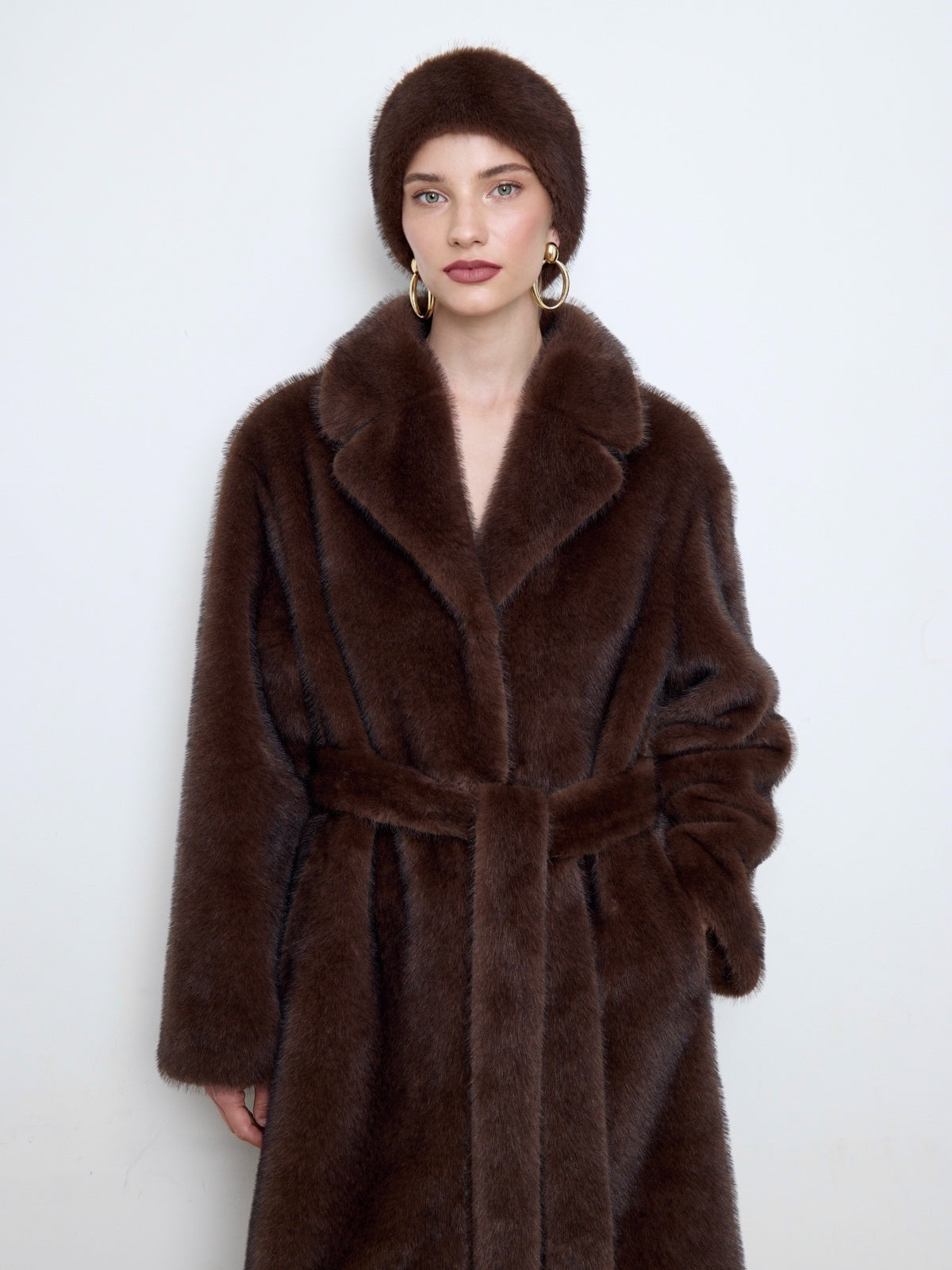 Alissa Faux Mink Fur Coat