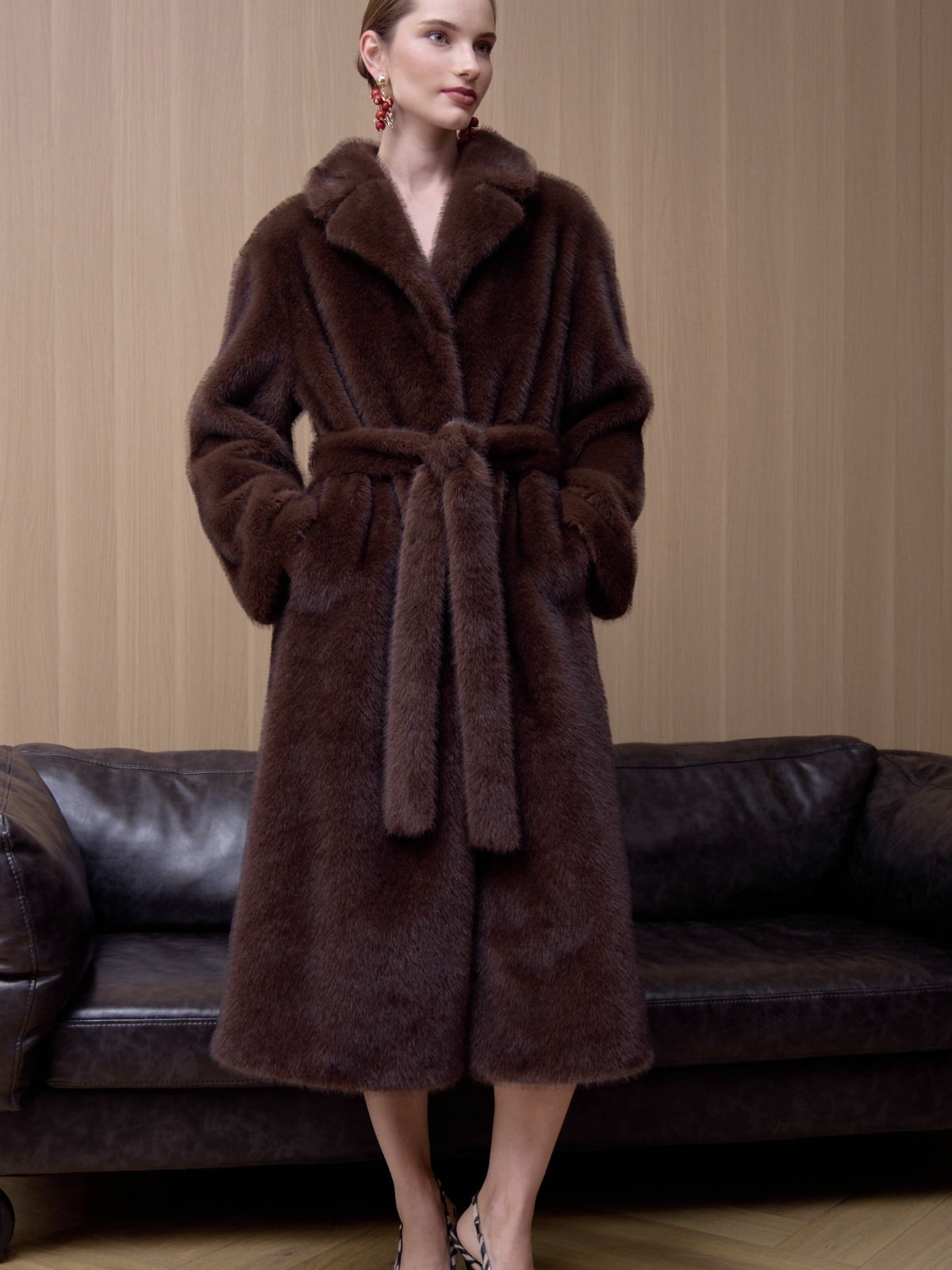 Alissa Faux Mink Fur Coat