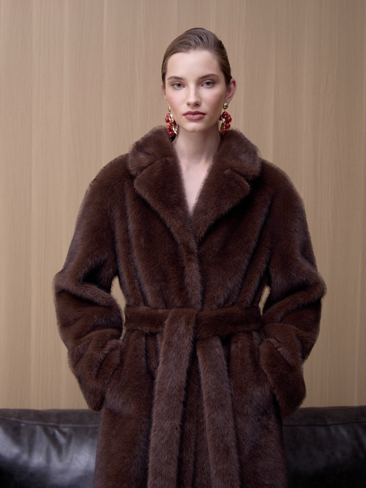 Alissa Faux Mink Fur Coat