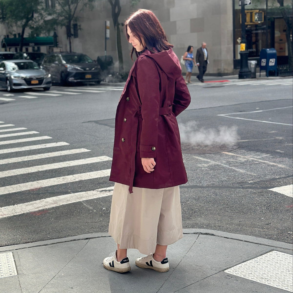 Purple Manhattan Trench Coat