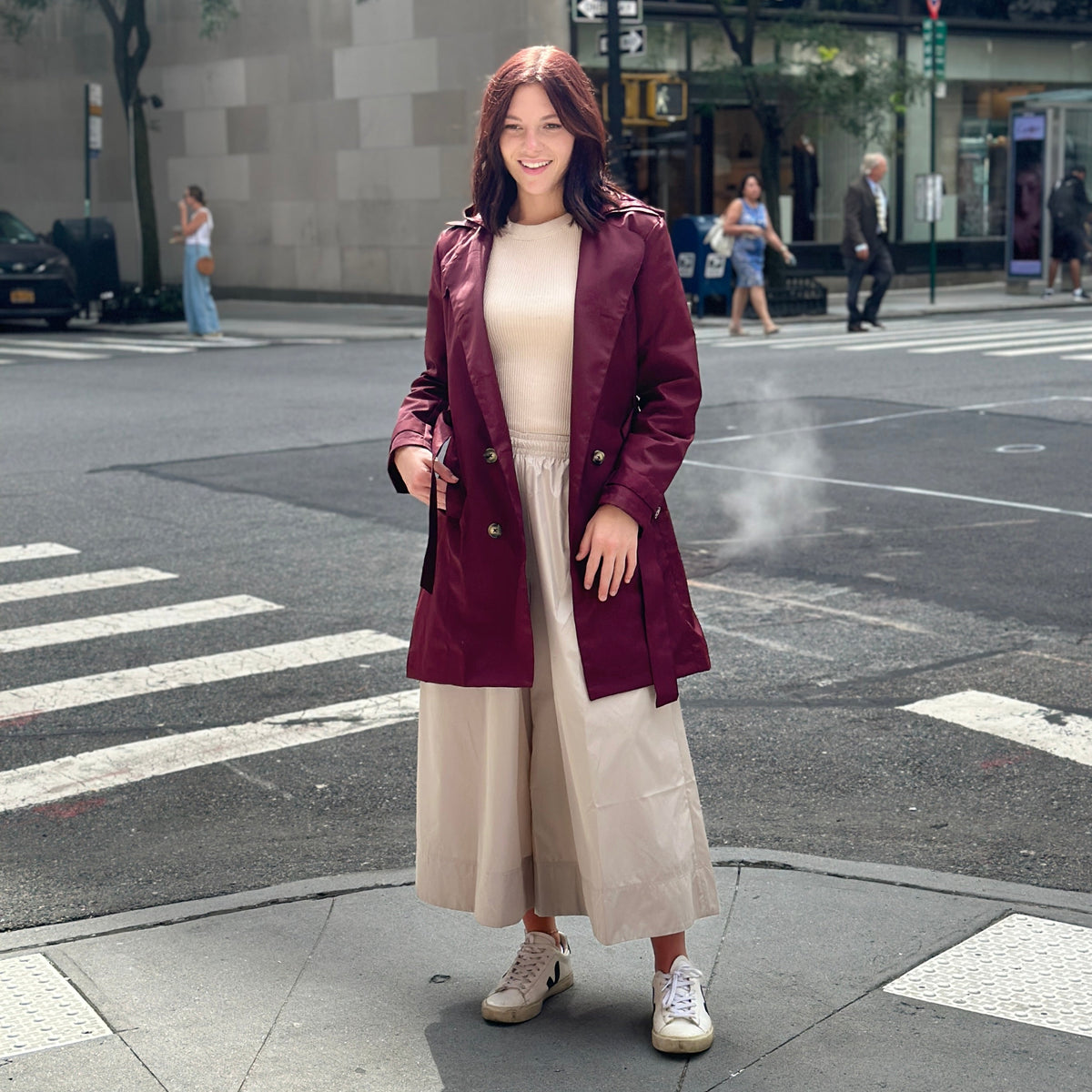 Purple Manhattan Trench Coat