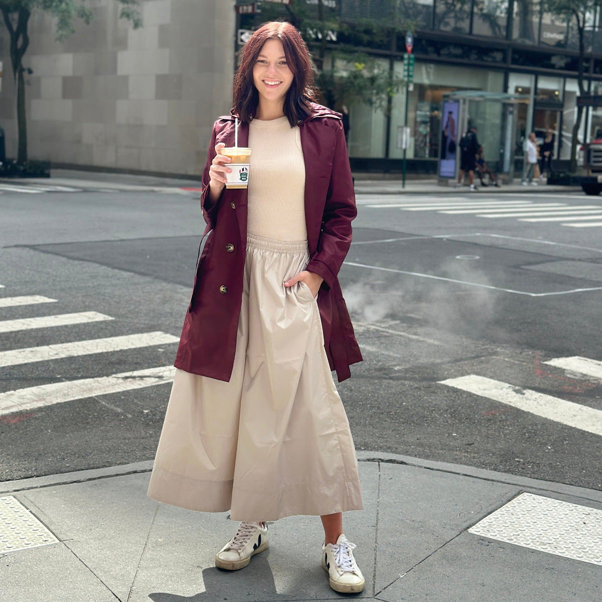 Purple Manhattan Trench Coat