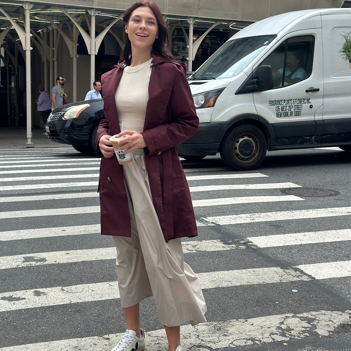 Purple Manhattan Trench Coat