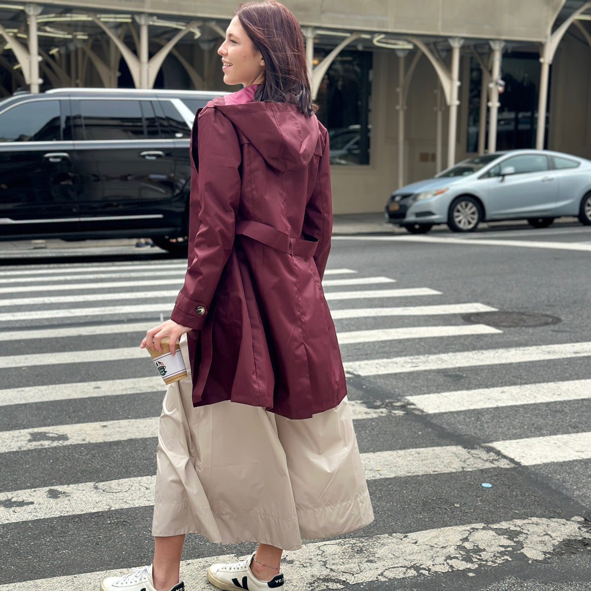 Purple Manhattan Trench Coat