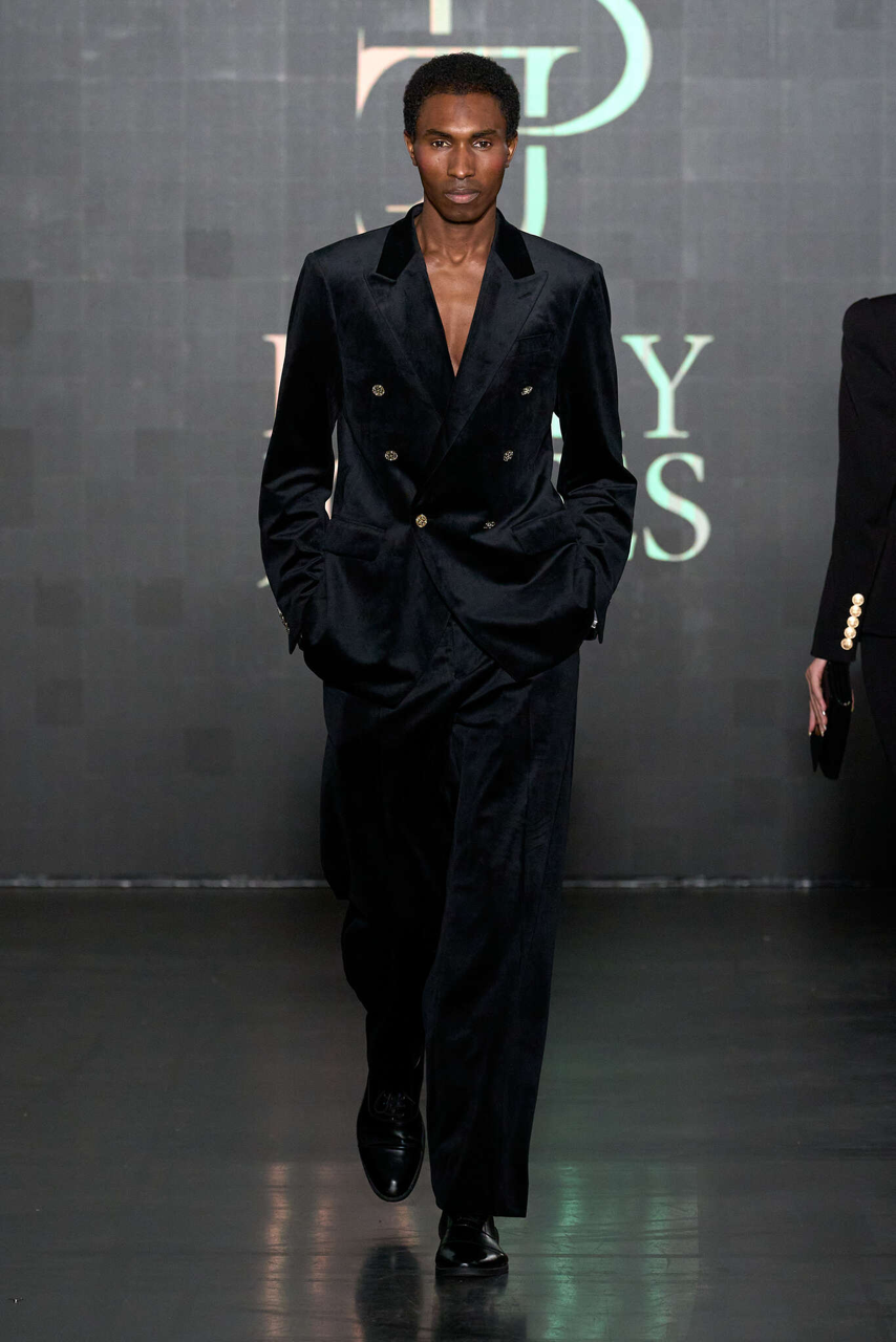 Black Velvet Double-Breasted Suit