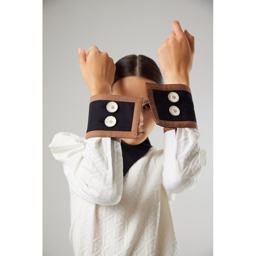 JULIA ALLERT - Asymmetrical Collar Blouse | White, buy at DOORS NYC