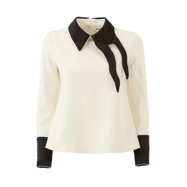 JULIA ALLERT - Blouse With Contrasting Details | Ecru, buy at DOORS NYC
