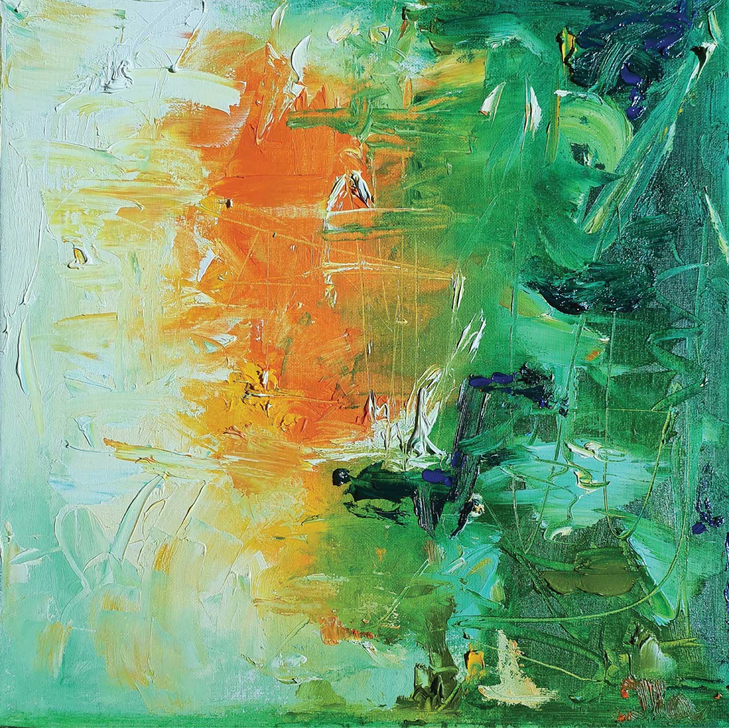 ILARIA RATTI - Sunset on the Mekong | Painting, buy at DOORS NYC