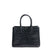 Loui Crocodile-Effect Leather Bag | Black