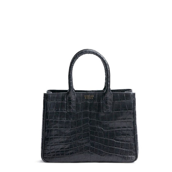 JANEPAIK SEOUL﻿ - Loui Crocodile-Effect Leather Bag Black