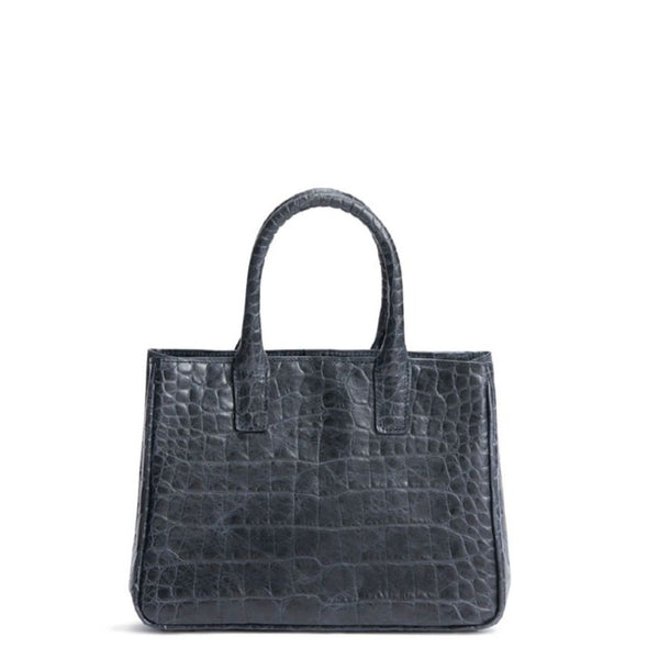 JANEPAIK SEOUL﻿ - Loui Crocodile-Effect Leather Bag Navy