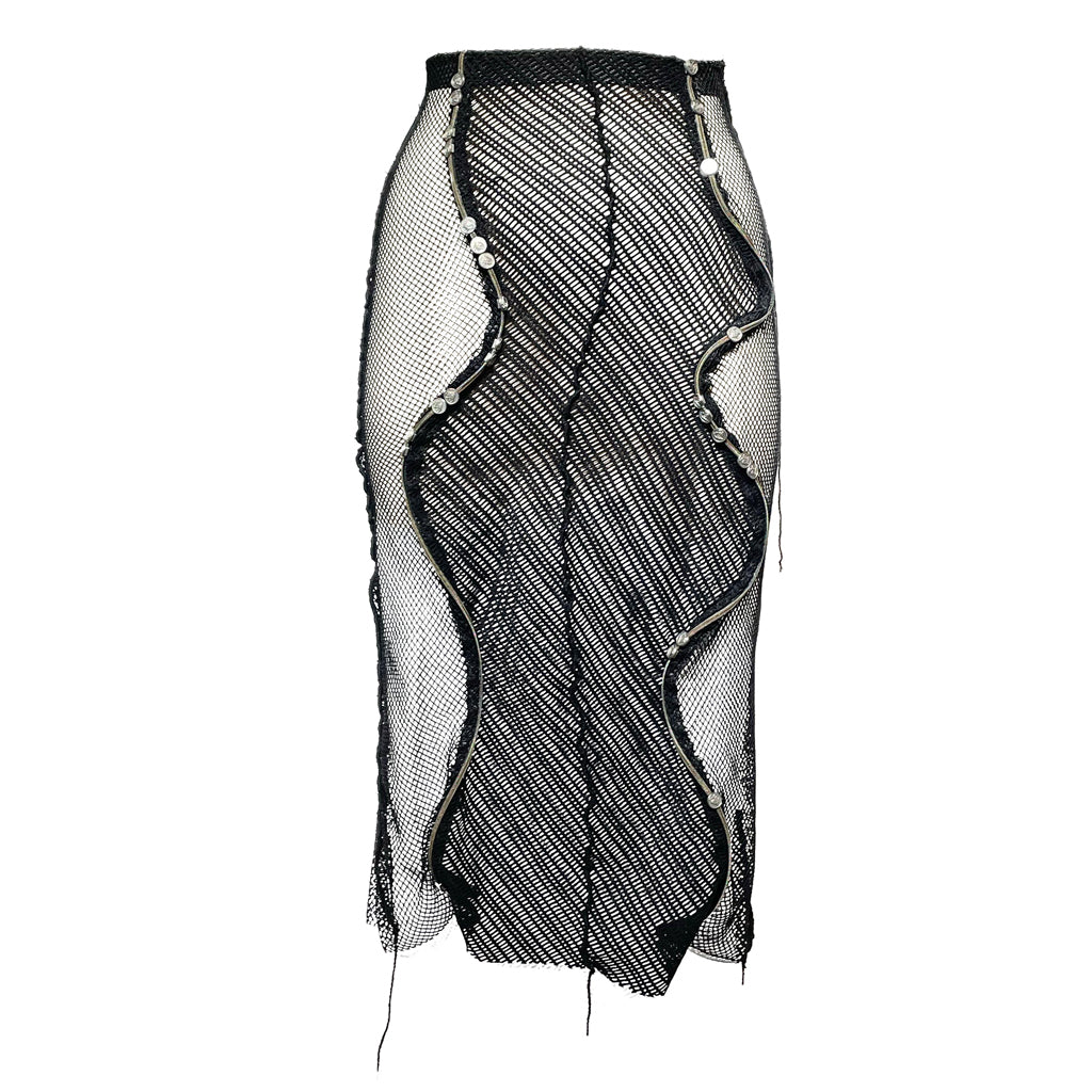 JENN LEE - Zipper Net Skirt, buy at DOORS NYC