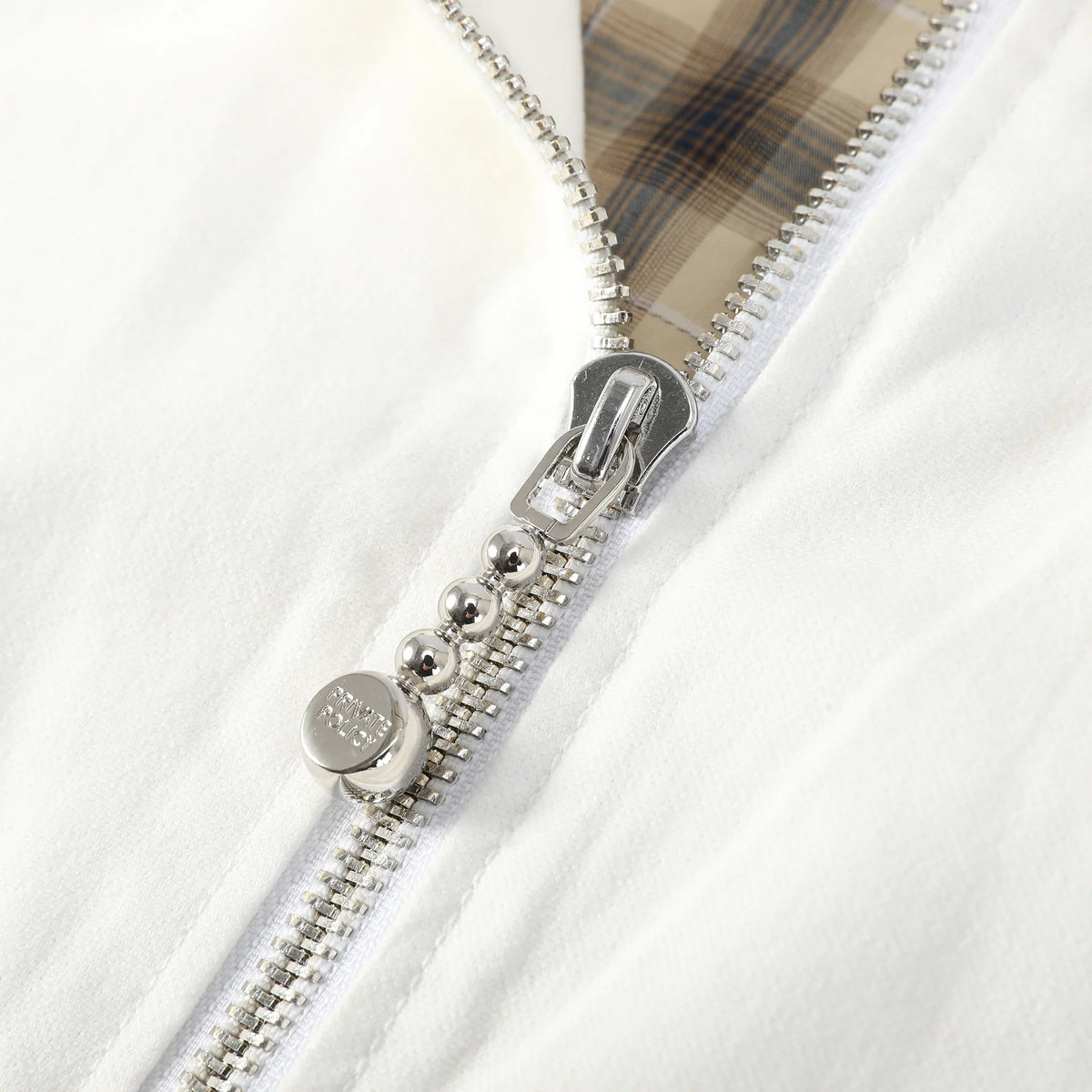 White Cropped Power Shoulder Workwear Jacket