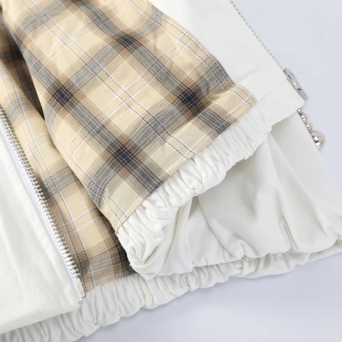 White Cropped Power Shoulder Workwear Jacket