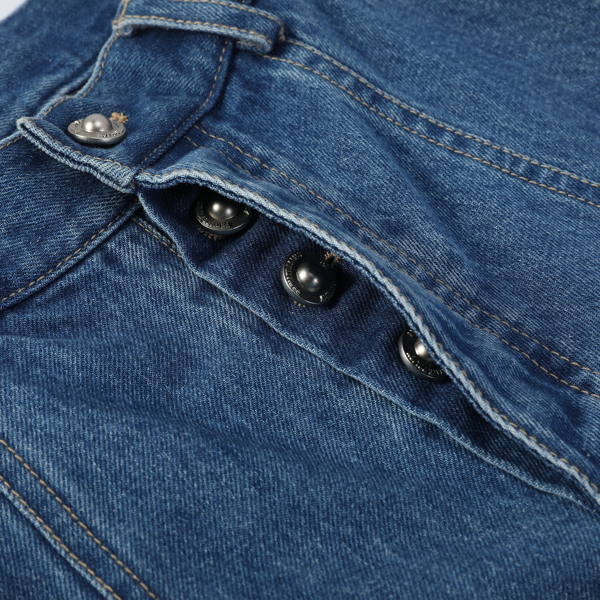 Blue Flared Distressed Denim Jeans