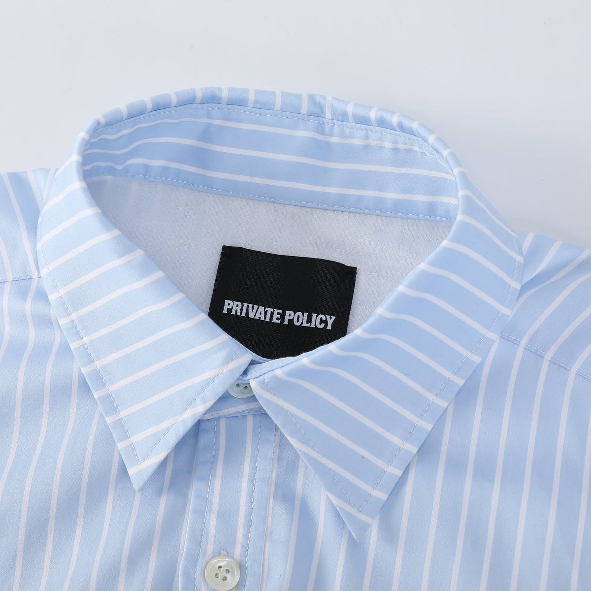 Bubble Hem Cropped Stripe Shirt