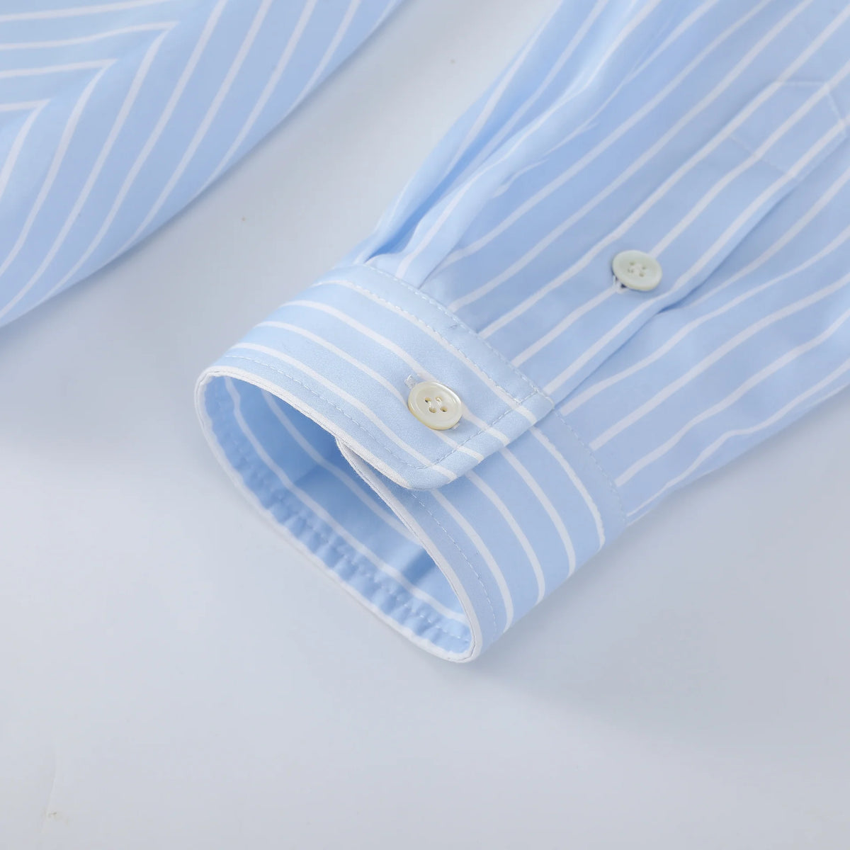 Bubble Hem Cropped Stripe Shirt