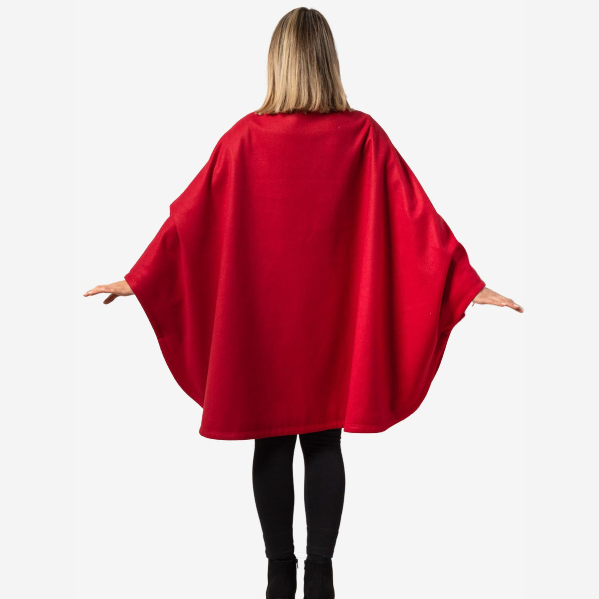 Jasmine Raspberry Oversized Cape Coat