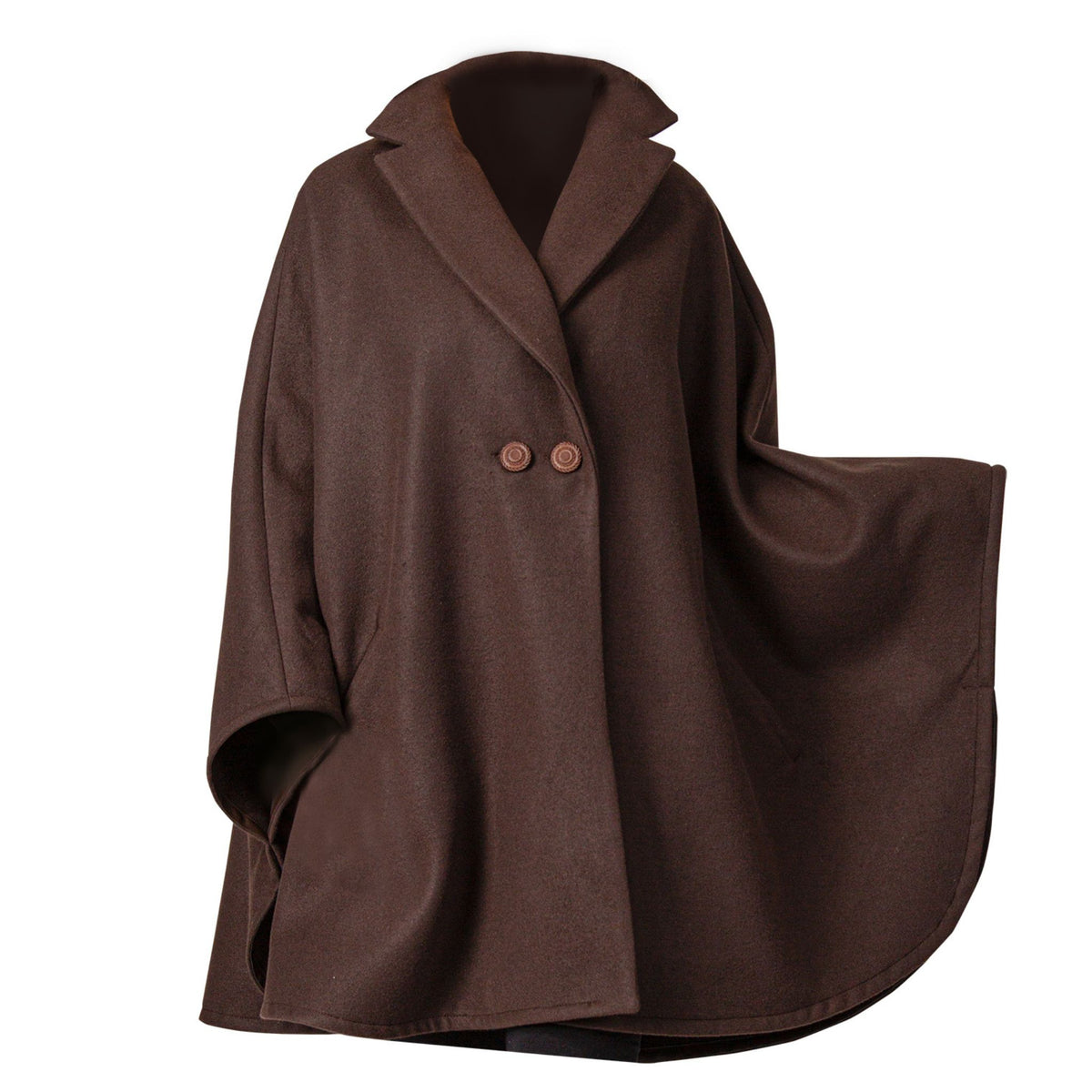 Jasmine Brown Oversized Cape Coat