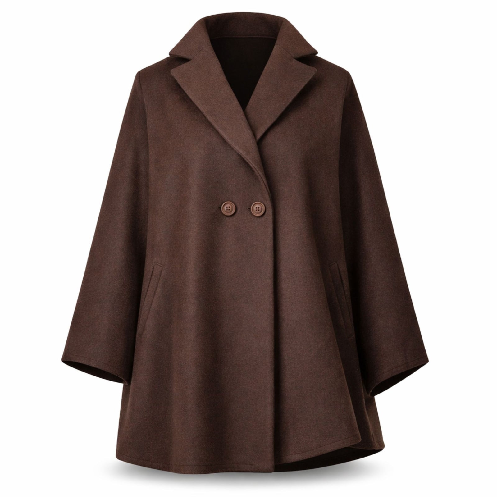 Jasmine Brown Oversized Cape Coat