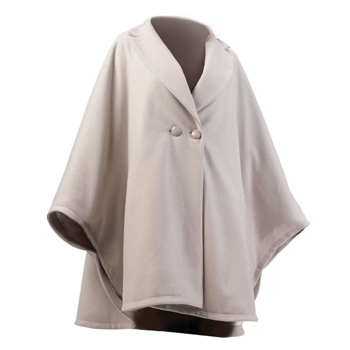 Jasmine Off-White Oversized Cape Coat