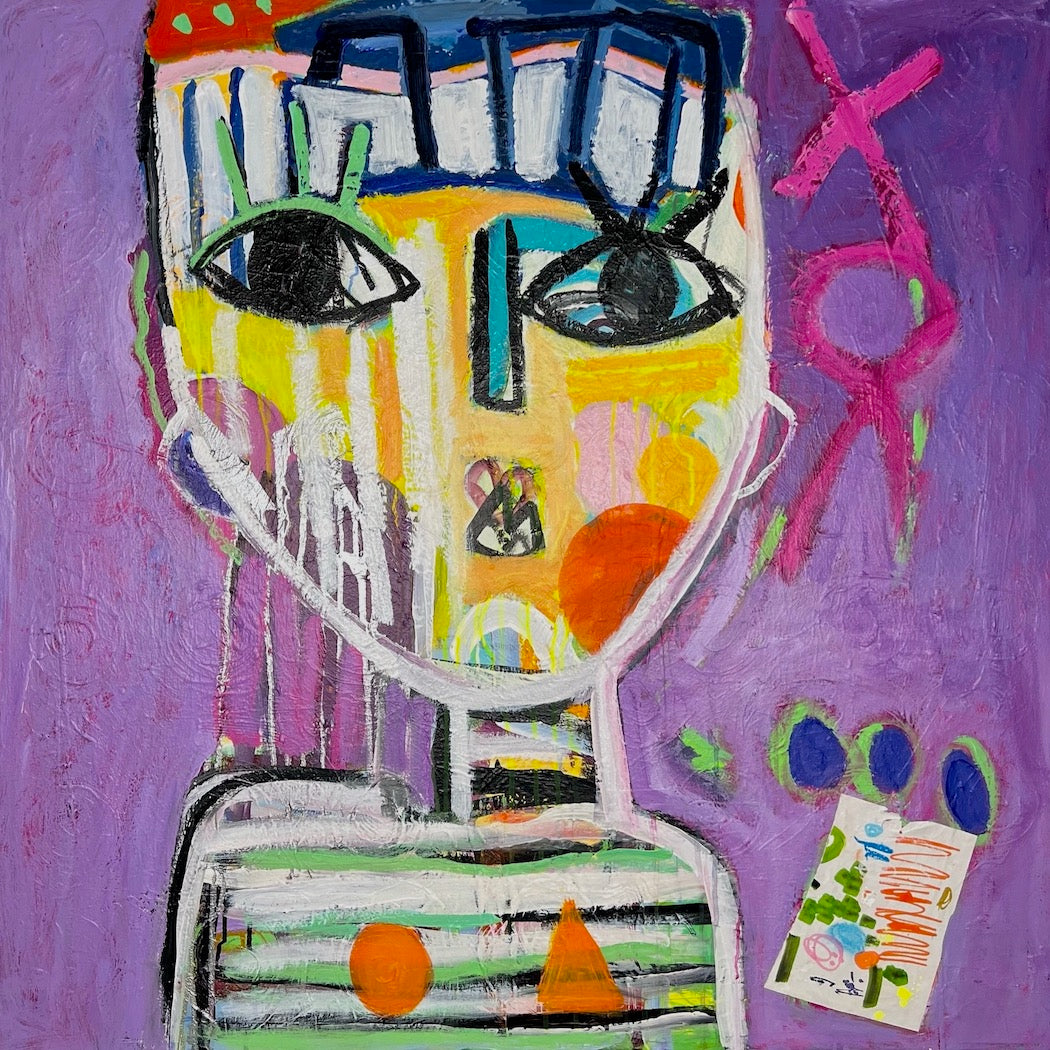 ALEEA JACQUES - Kiss Me You Fool | Painting, buy at DOORS NYC