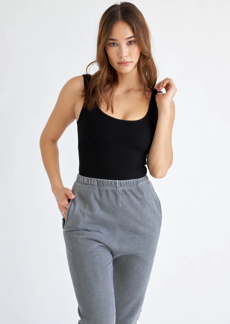 EARTH BODY - Clear Essential Tank | Black , buy at DOORS NYC