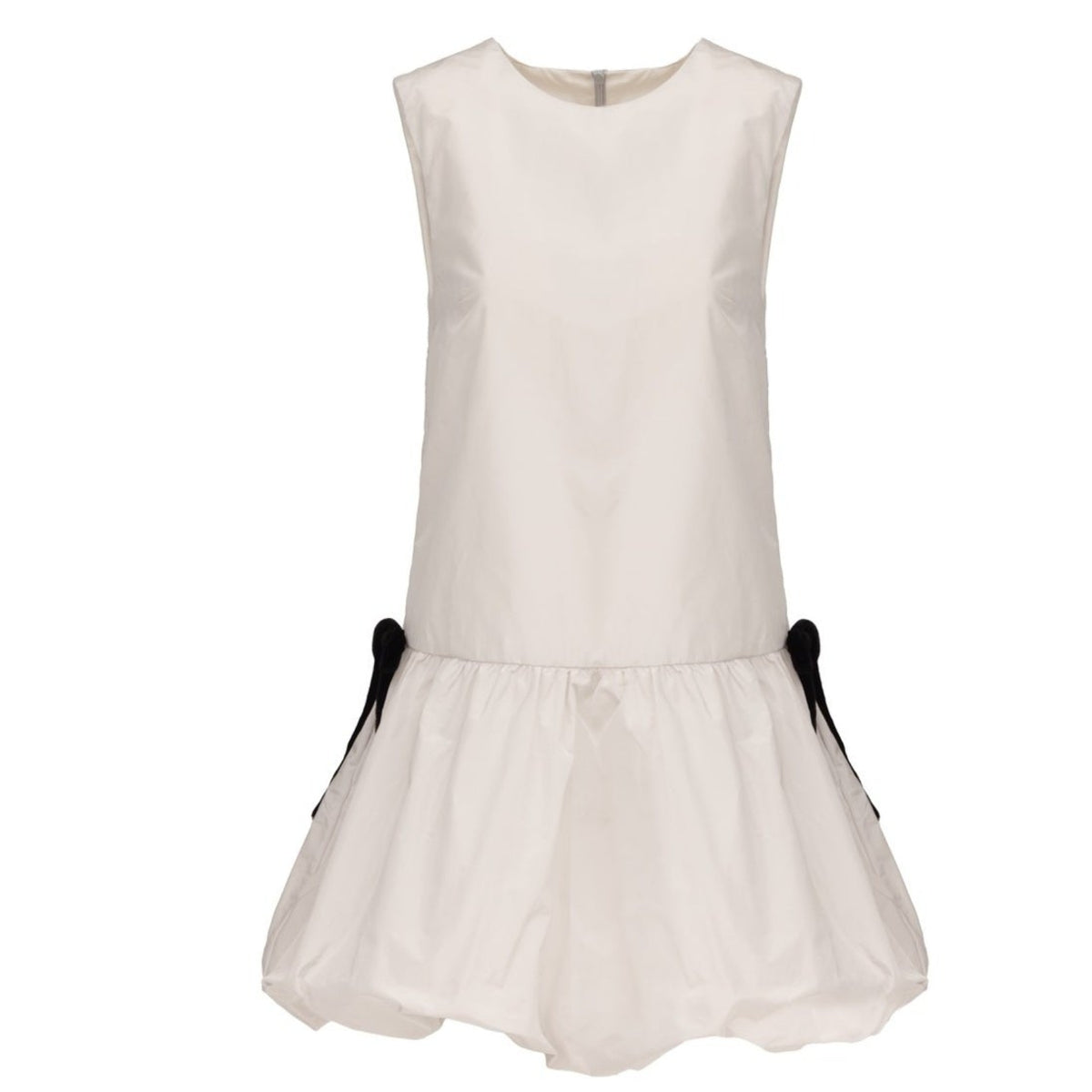 Light Grey Sculptural Bubble Hem Mini Dress